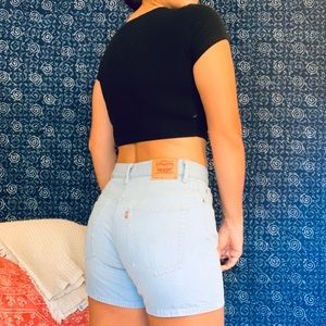 Levi’s High Waisted Jean Shorts